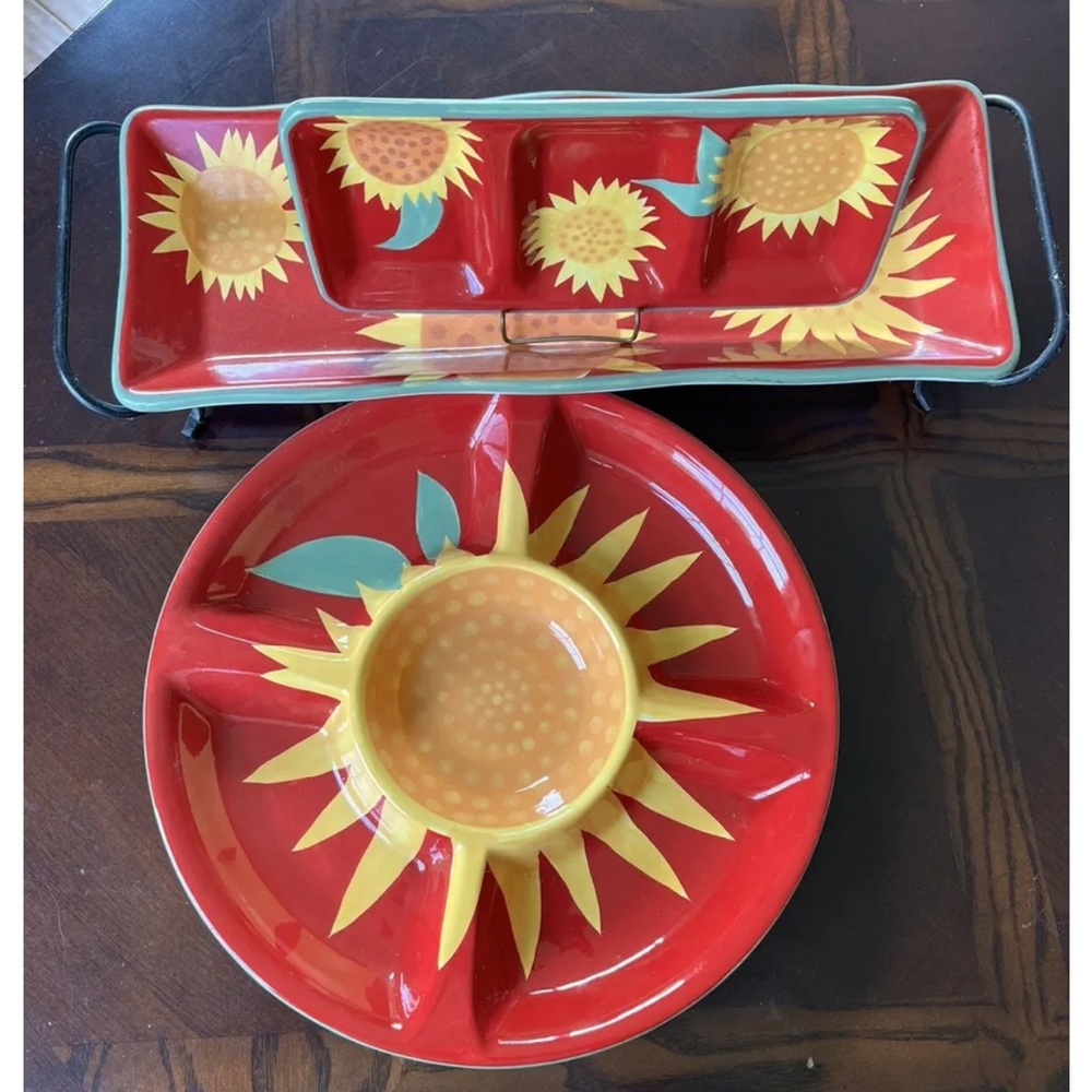 Tag brand sunflower Chip And dip Serving Platters